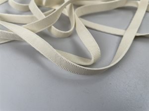 BH strop elastik - lækker kvalitet i råhvid, 10 mm